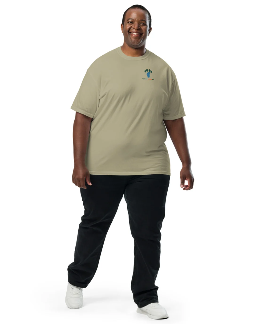 The front of the Boop on the Snoot tee, with the Tahoe Bark Co. logo at the heart.