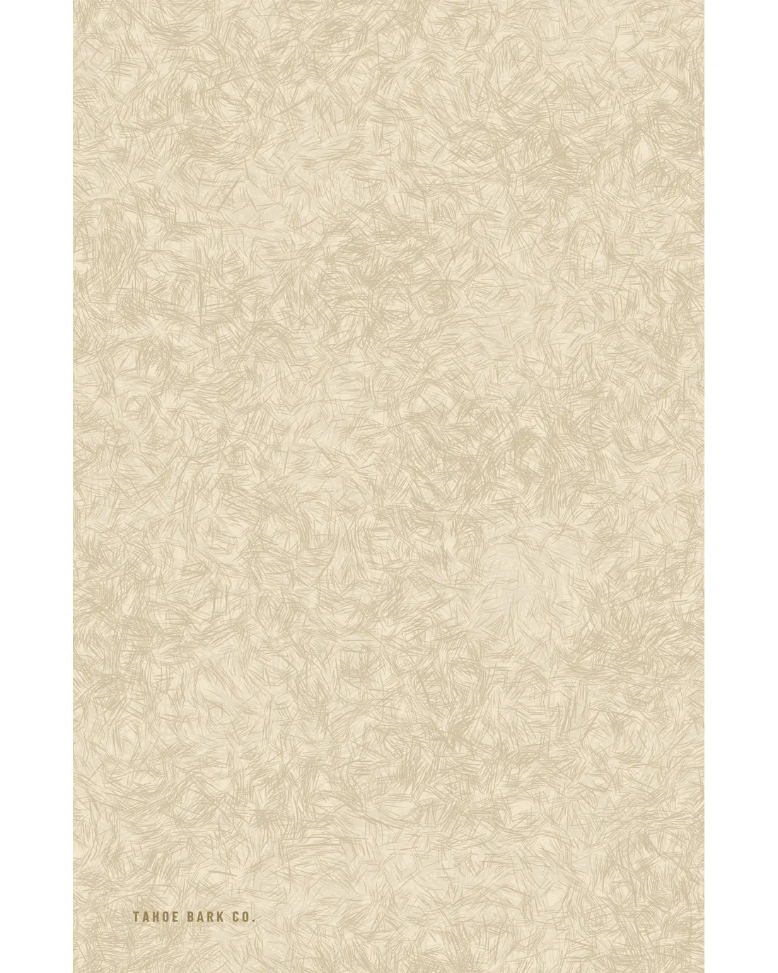 Coat Match in Golden as it prints: a golden retriever's coat drawn hair by hair in pale golden tones across the whole blanket, with TAHOE BARK CO. small in a deeper golden tone near one corner