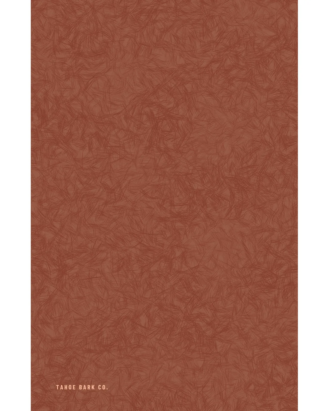 Coat Match in Mahogany as it prints: an Irish Setter's red-brown coat drawn hair by hair across the blanket, with TAHOE BARK CO. small near one corner