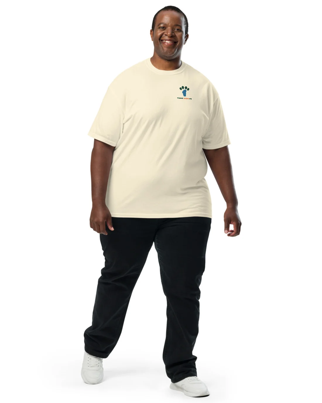 The front of the Tahoe Dawg tee, with the Tahoe Bark Co. logo at the heart.
